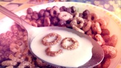 Food Breakfast milk smiling cereal