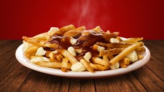 Food Canada french fries stock poutine