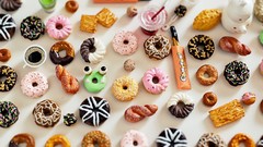 Food Candies donuts Objects multicolor