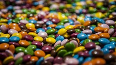 Food Candies multicolor depth of field Smarties