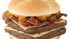 Food cheese bacon hamburgers