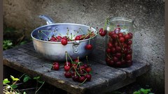 Food cherries fruits