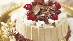 Food chocolate cherries cakes desserts icing sweets (candies)
