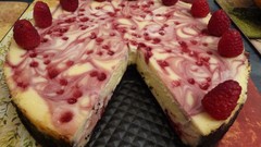 Food chocolate raspberries cheesecake