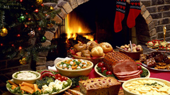 Food Christmas fireplaces