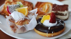 Food donuts fruits pastries
