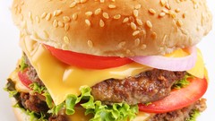 Food drinks hamburgers