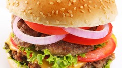 Food drinks hamburgers