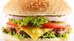 Food drinks hamburgers