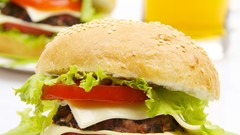 Food drinks hamburgers