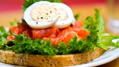 Food eggs bread lettuce