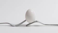 Food eggs white background balance forks Simple Background