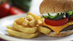 Food french fries hamburgers