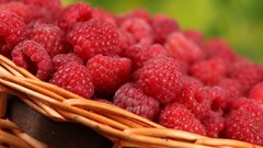 Food fruits raspberries