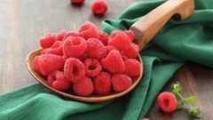 Food fruits raspberries fabric napkins food art