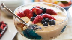 Food ice cream blueberry