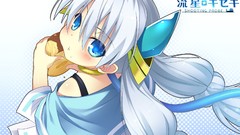 Food long hair blue eyes