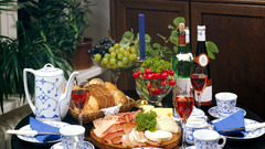 Food meat cheese bread