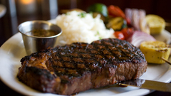 Food meat rice steak