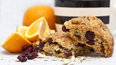 Food oranges cookies