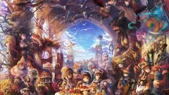 Food party fantasy art
