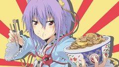 Food red eyes anime girls short hair touhou komeiji satori 