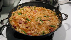 Food rice shrimps Sausages