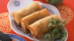 Food rolls chopsticks chinese food spring rolls