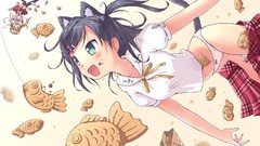 Food school uniforms animal ears azuki azusa underwear panties 