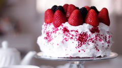 Food strawberries cakes