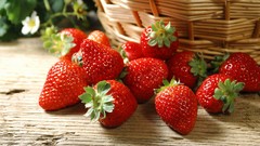 Food strawberries fruits