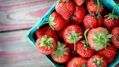 Food strawberries fruits bowl