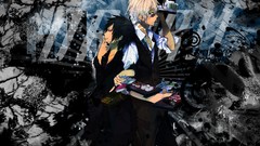 Food sushi red eyes sunglasses blondes short hair black hair 