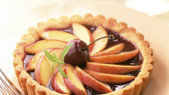 Food tart nectarine plat