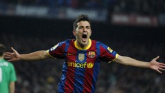 Football player celebration David Villa