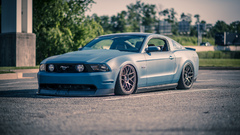 Ford mustang muscle cars tuning Car vehicle blue cars Ford