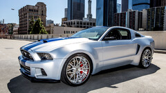 Ford mustang silver silver cars Car vehicle Ford cityscape
