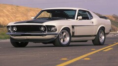 Ford mustang vehicle Ford Car asphalt white cars numbers