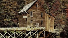 Forests buildings sepia House