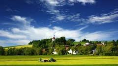 Forests fields towns