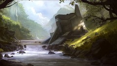 Forests rocks fantasy art