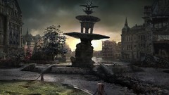 Fountain cityscapes artwork
