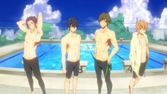 Four Free anime boys swimming pools Iwatobi Swim Club Nanase 