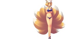 Fox girls Simple Background