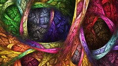 Fractal abstract Trees multicolor