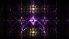 fractal purple yellow mathematics shiny abstract digital art