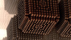 Fractals abstract block raw digital art