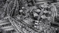 Fractals abstract monochrome Kraken