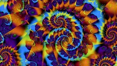 Fractals abstract psychedelic multicolor