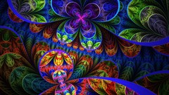 Fractals abstract psychedelic multicolor artwork
